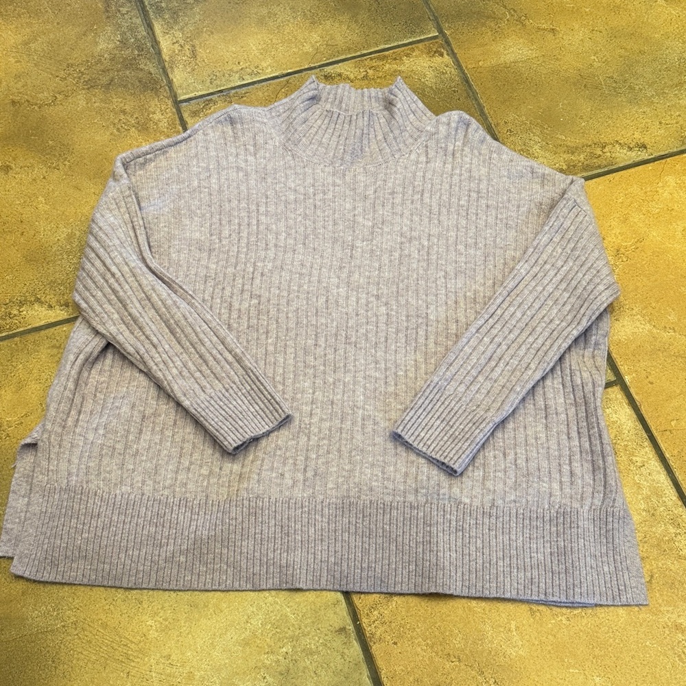 LOFT Light Gray Turtleneck Sweater